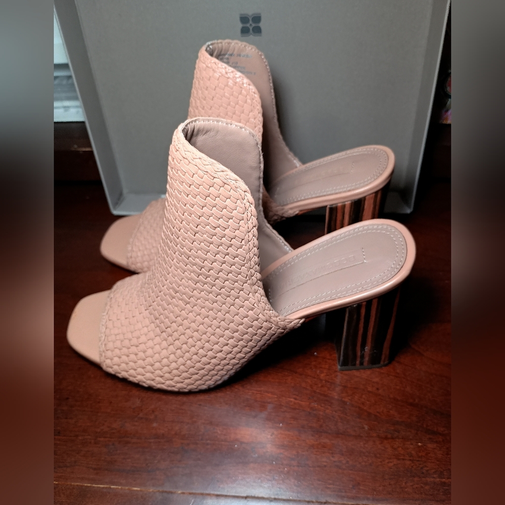 BCBG MAXAZRIA Fabienna Woven Napa Leather Mule – Nude | 9.5M / EU 40 - Picture 5 of 14
